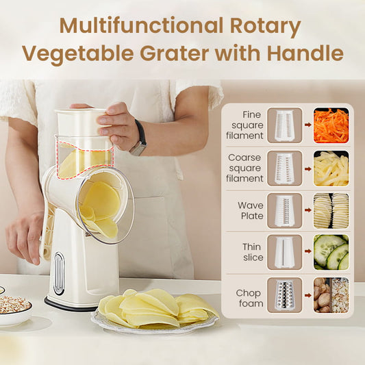 🔥Hot Sale🔥Multifunctional Rotary Vegetable Grater with Handle