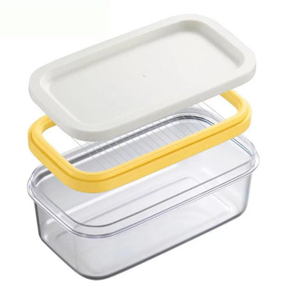 Butter Box With Lid Butter Tray & Cutting Mesh, Kitchen Airtight Storage Crisper