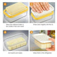 Butter Box With Lid Butter Tray & Cutting Mesh, Kitchen Airtight Storage Crisper