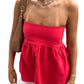 Fashion Solid Color Strapless Crop Top