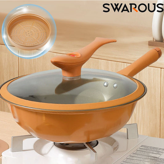 🔥NEW Styles🔥 Non-Stick Wok With Steamer Basket