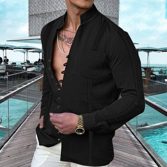 📢📢30% OFF !!⏰Men's Linen Button Up Summer Beach Shirt