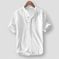👔 LIMITED-TIME 50% OFF! ✨ Men's Linen Short Sleeve Shirt – Casual, Stand Collar, 5 Sizes 🏖️