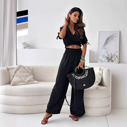 🔥50% OFF🔥Set With Elastic Pants And Shirt