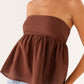 Fashion Solid Color Strapless Crop Top