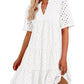 🌸Spring Specials🌸Elegant Hollow Out Lace Ruffle Casual Mini Dress