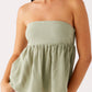 Fashion Solid Color Strapless Crop Top