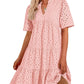 🌸Spring Specials🌸Elegant Hollow Out Lace Ruffle Casual Mini Dress