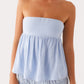 Fashion Solid Color Strapless Crop Top
