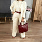 ⏳Time-Limited Special⏰Elegant 3-piece set including long cardigan, top and pants💞