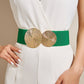 🎁Women's Vintage Gold Buckle High Elastic Belt