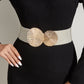 🎁Women's Vintage Gold Buckle High Elastic Belt