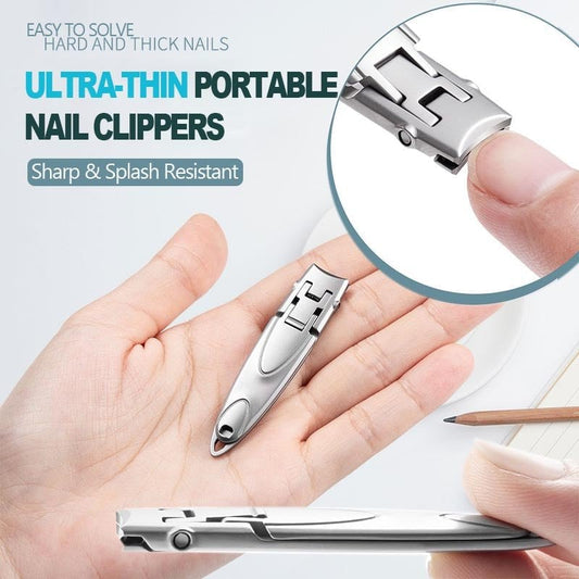 🎁Multifunctional Splash-proof Ultra-thin Portable Nail Clippers