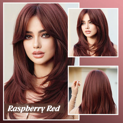 🎉2025 Hot Sale🎉Wig long hair Layered Bangs Wigs