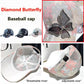 Mesh Diamond Butterfly Baseball Cap