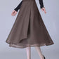 High-Waisted Tulle Midi Skirt, One-Piece Mesh Skirt