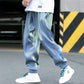 Reflective Relaxed Fit Casual Jogger Pants