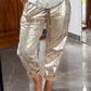 Devil's Eye Gold Foil Top and Sequin Pants Set