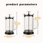 350ml/600ml French Press Coffee Maker With Scale, High-Heat Borosilicate Glass, Polished Stainless Steel