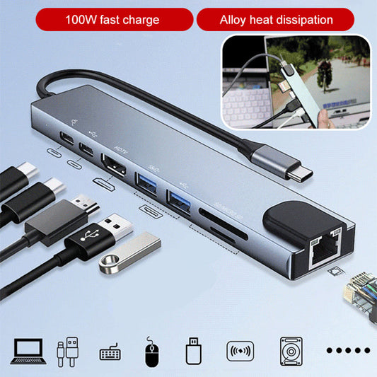 Eight-In-One Multi-Interface Docking Station Converter