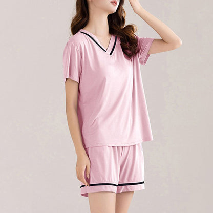 🔥30% OFF🔥Loose V-Neck Pajamas Set with Chest Pads