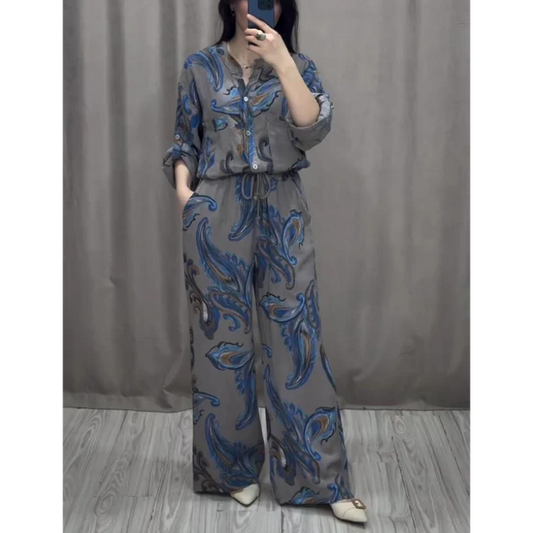 Two Piece Shirt and Trousers Set for Women