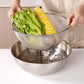 Stainless Steel Mixing Bowl with Strainer Basket