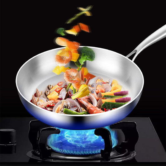 🔥Free Shipping🔥Multi Functional Non-coated Stainless Steel Frying Pan