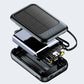 Self-contained Mini Solar Power Bank with Built-in Cable