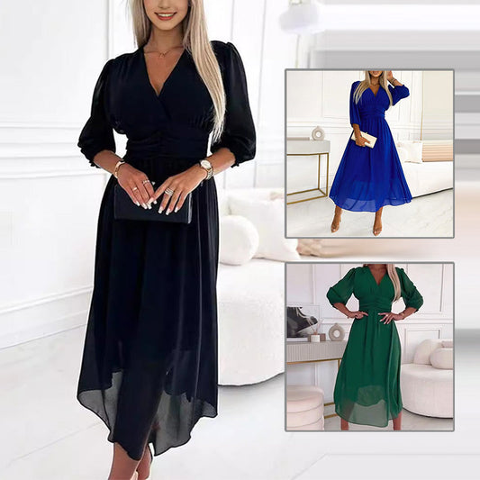 🎉2025 HOT SALE🎉 Women's V-neck Lightweight Chiffon Dress