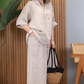 Women's Casual Cotton Linen Two-Piece Set