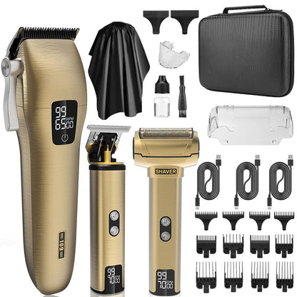 Professional Washable Electric Hair Clippers and Shaver Set