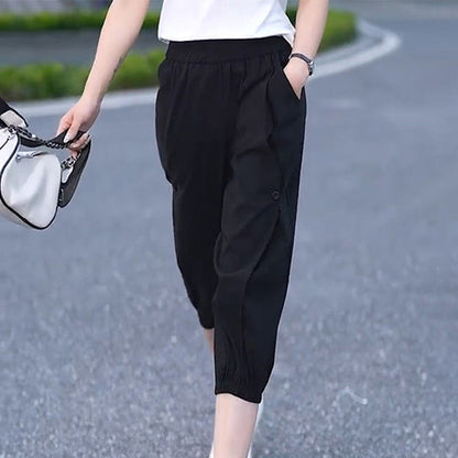 Loose Quick-Drying Mid-Length Cool Cropped Trousers