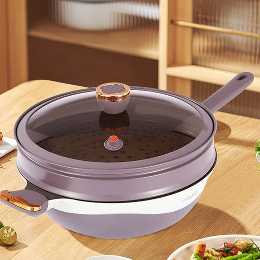 🔥Free Shipping🔥 Non-Stick Pan With Steamer Basket