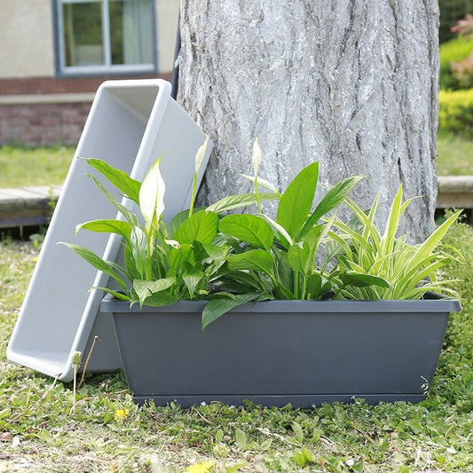 🌼Hot Sale🌼Rectangular Lazy Plastic Flower Pot, Suitable For Home Balcony