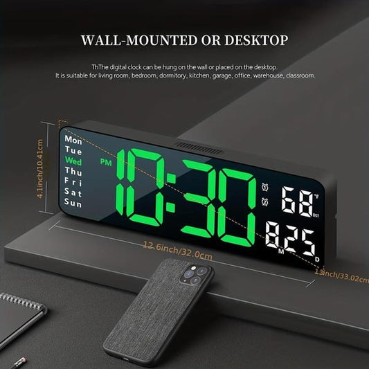 📢📢50% OFF !! ⏰16" Large Digital Clock with Temperature, Date, Auto DST, Night Light, Auto Brightness Dimmer