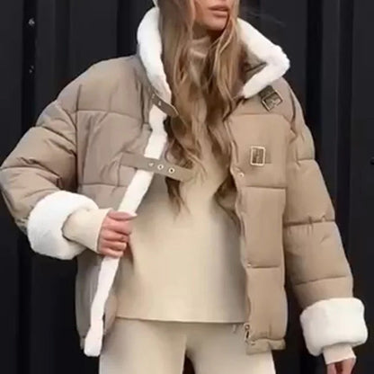 ✨New Arrivals✨Women's Thick Warm Splicing Short Jacket
