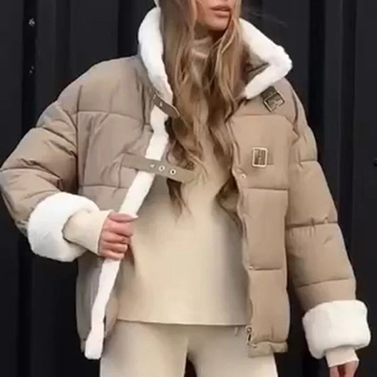 ✨New Arrivals✨Women's Thick Warm Splicing Short Jacket