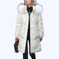 Shimmering Quilted Winter Coat with Faux Fur Trim Hood