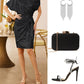🖤Black Friday Flash Deal⚡Sparkly One-Shoulder Ruched Dress (50% OFF)
