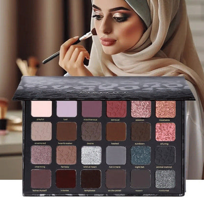 🎉Last Day of Discounts🎉24 Colors Leopard Long Lasting Glamorous Eyeshadow Palette