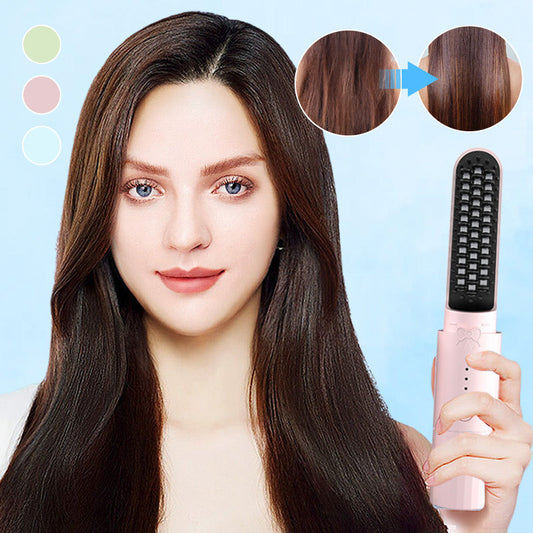 2-in-1 Rechargeable Long-lasting Straightening Comb