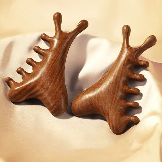🔥Hot Sale🔥4-in-1 Wooden Scalp Massage Comb Tool