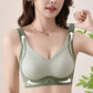 Color-Blocked Non-Marking Gathered Push-Up Bra