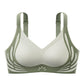 Color-Blocked Non-Marking Gathered Push-Up Bra