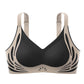 Color-Blocked Non-Marking Gathered Push-Up Bra
