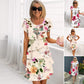 🌸Spring Specials🌸Multi-plant Floral Print Cascade Dress