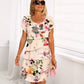 🌸Spring Specials🌸Multi-plant Floral Print Cascade Dress