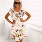 🌸Spring Specials🌸Multi-plant Floral Print Cascade Dress