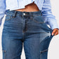 High Rise Cargo Wide-Leg Stretch Jeans